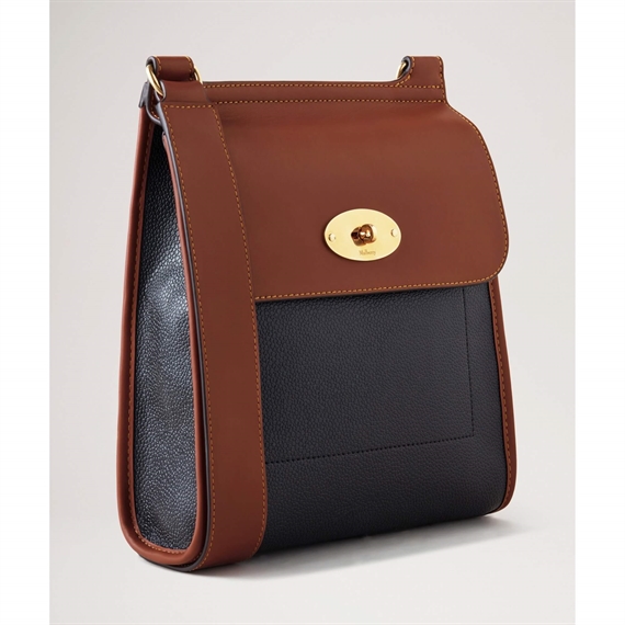 Mulberry Antony Black & Cognac Eco Scotchgrain